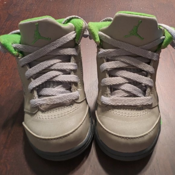 Air Jordan Retro 5 Green Bean - Size Toddler 5C - Picture 9 of 14